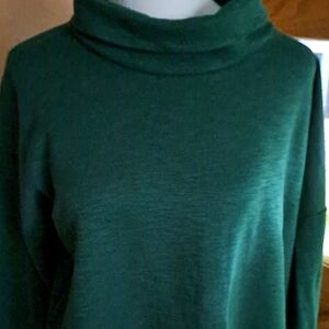 J. Jill Forest Green Cowl Neck Sweater
